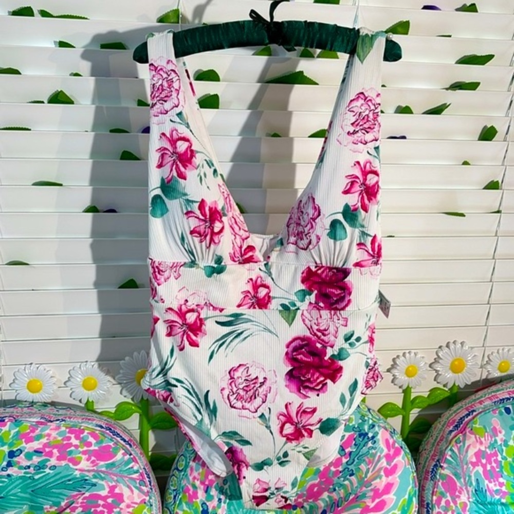NEW! Coastal Waves one piece floral swimsuit
